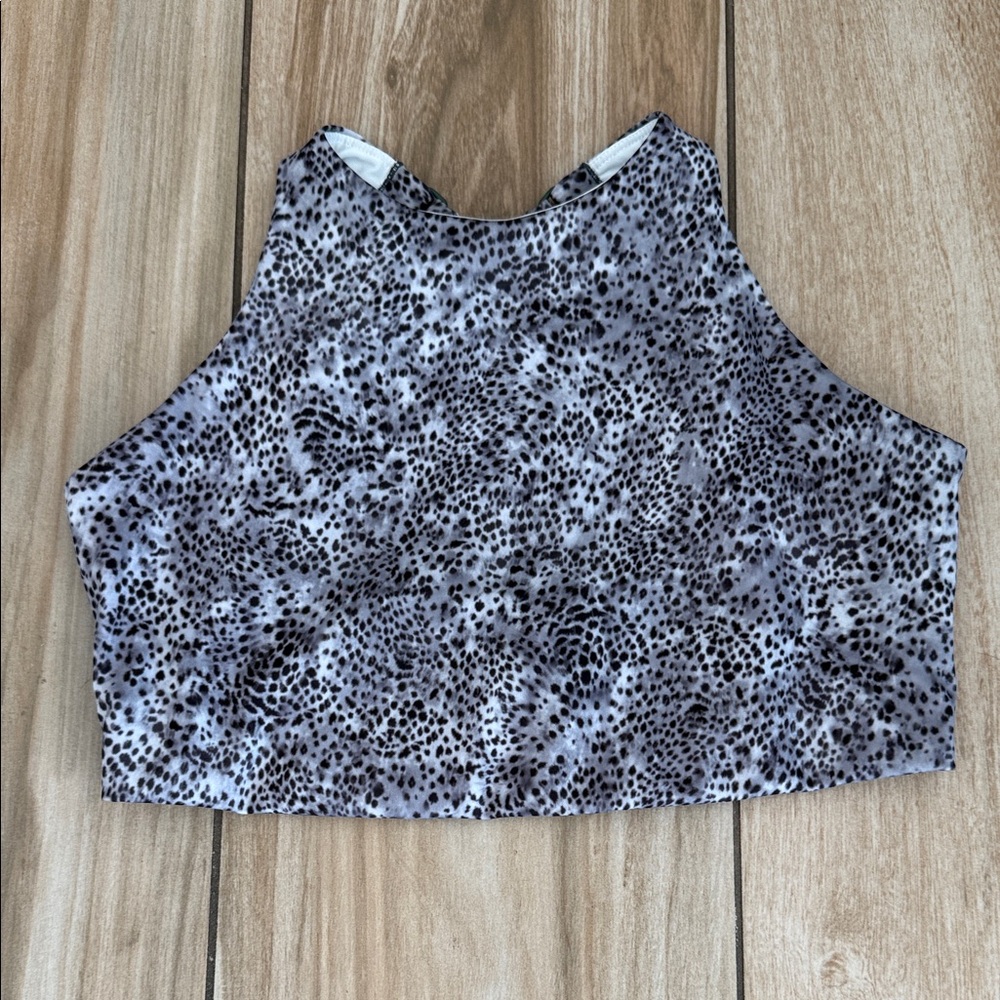 Lole Speckled Black and Gray Crop Top